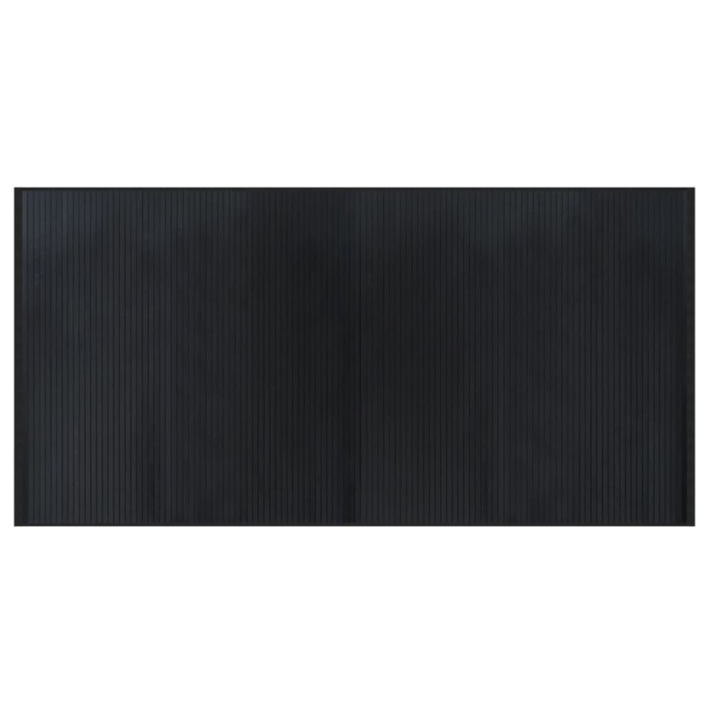 vidaXL Covor dreptunghiular, negru, 100x200 cm, bambus