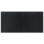 vidaXL Covor dreptunghiular, negru, 100x200 cm, bambus