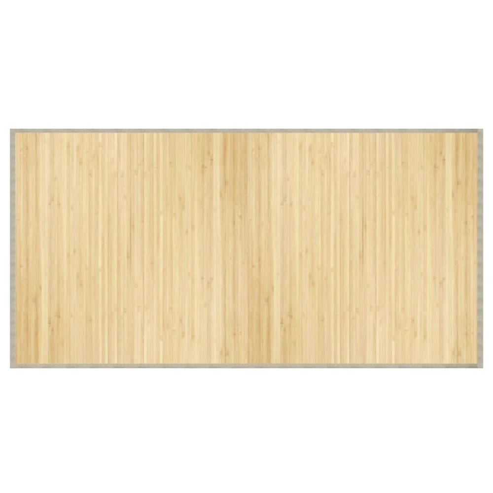 vidaXL Covor dreptunghiular, natural deschis, 100x200 cm, bambus