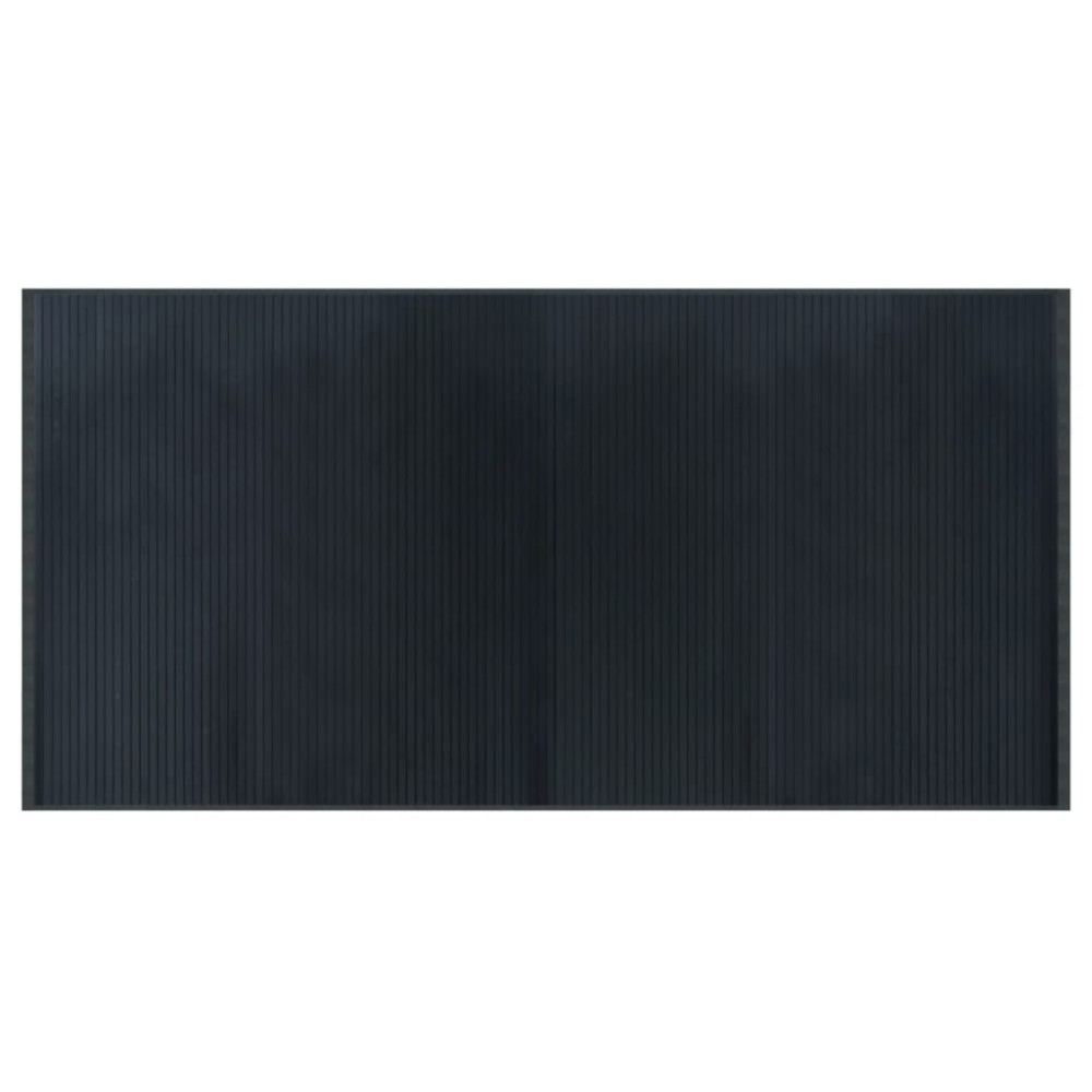 vidaXL Covor dreptunghiular, gri, 100x200 cm, bambus