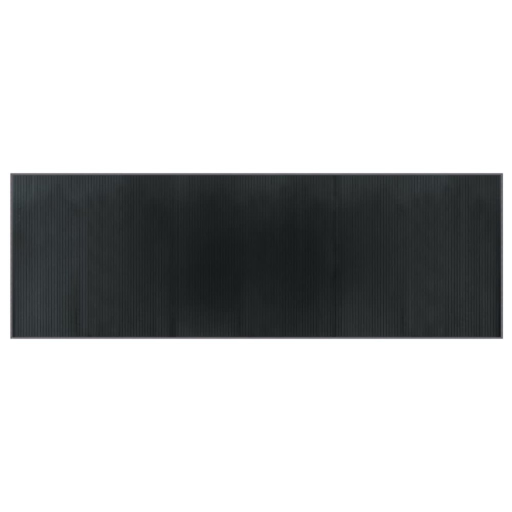vidaXL Covor dreptunghiular, gri, 100x300 cm, bambus