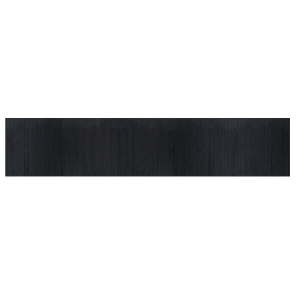 vidaXL Covor dreptunghiular, negru, 100x500 cm, bambus