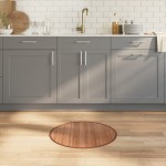 vidaXL Covor rotund, natural, 60 cm, bambus