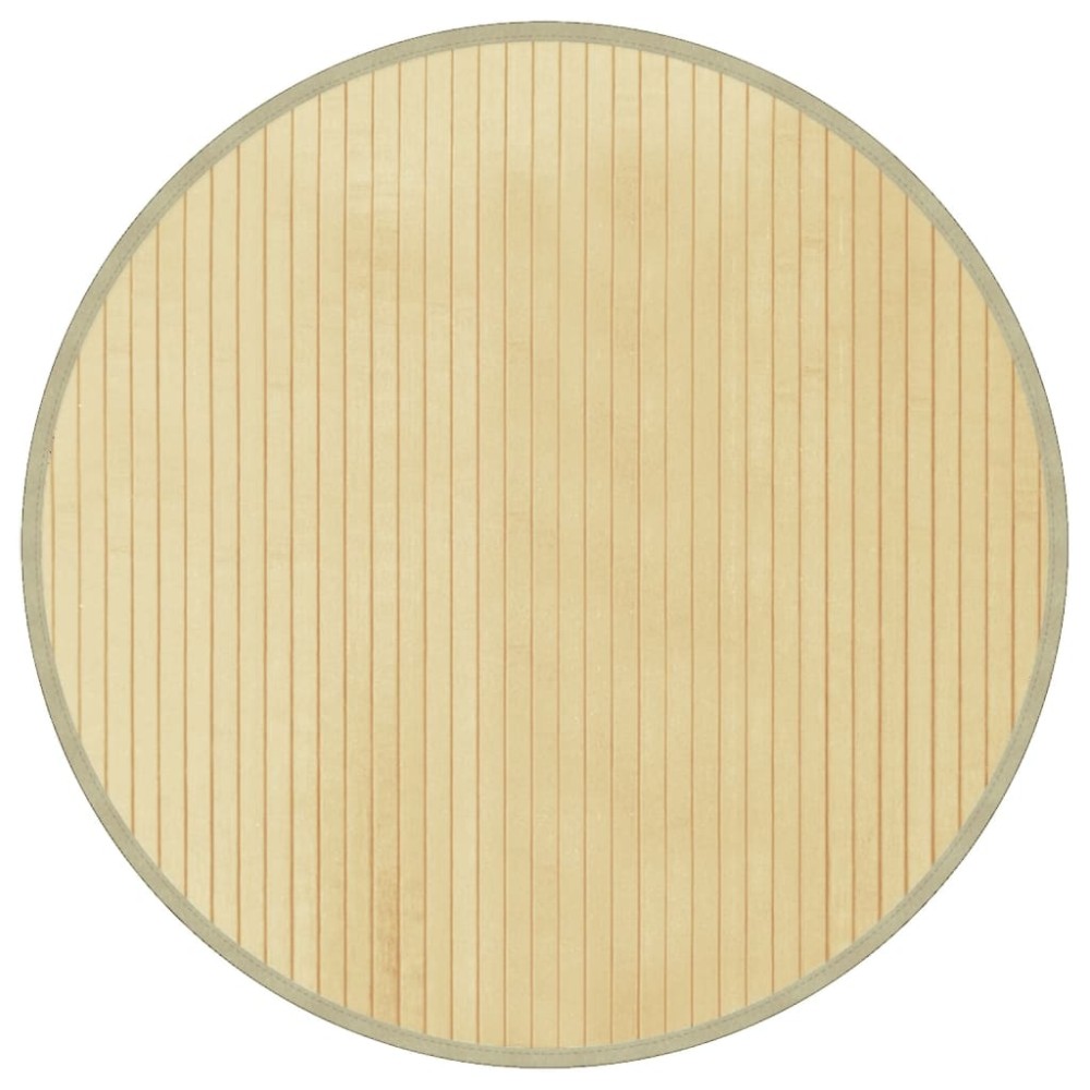 vidaXL Covor rotund, natural deschis, 60 cm, bambus