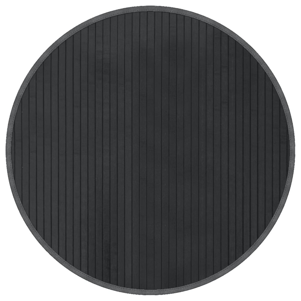 vidaXL Covor rotund, gri, 60 cm, bambus