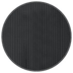 vidaXL Covor rotund, gri, 60 cm, bambus