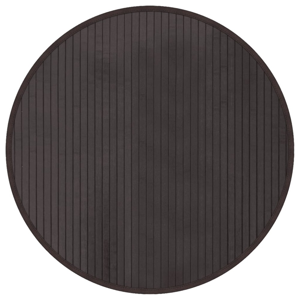 vidaXL Covor rotund, maro închis, 60 cm, bambus