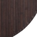 vidaXL Covor rotund, maro închis, 60 cm, bambus