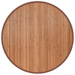 vidaXL Covor rotund, negru, 80 cm, bambus