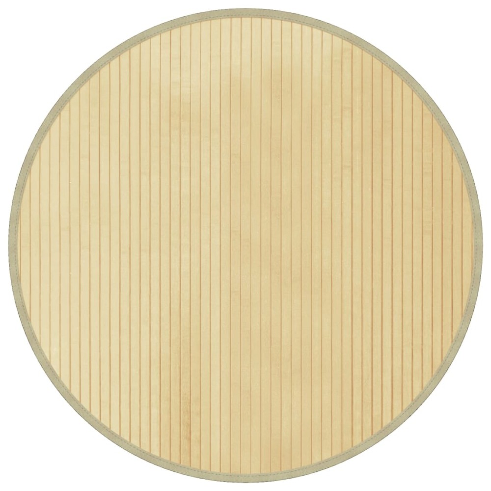 vidaXL Covor rotund, natural deschis, 80 cm, bambus