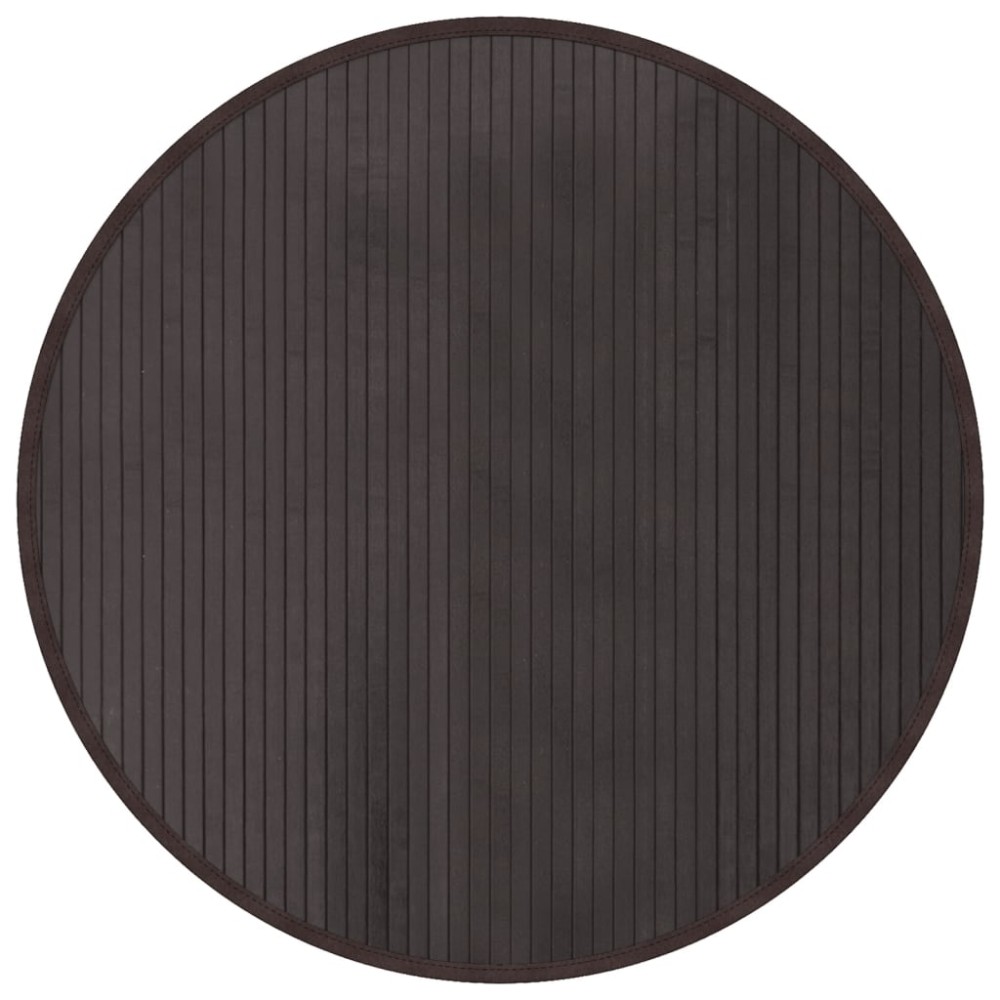 vidaXL Covor rotund, maro închis, 80 cm, bambus