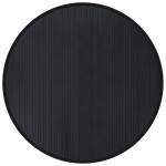 vidaXL Covor rotund, negru, 100 cm, bambus
