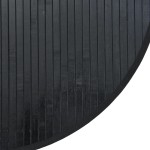 vidaXL Covor rotund, negru, 100 cm, bambus