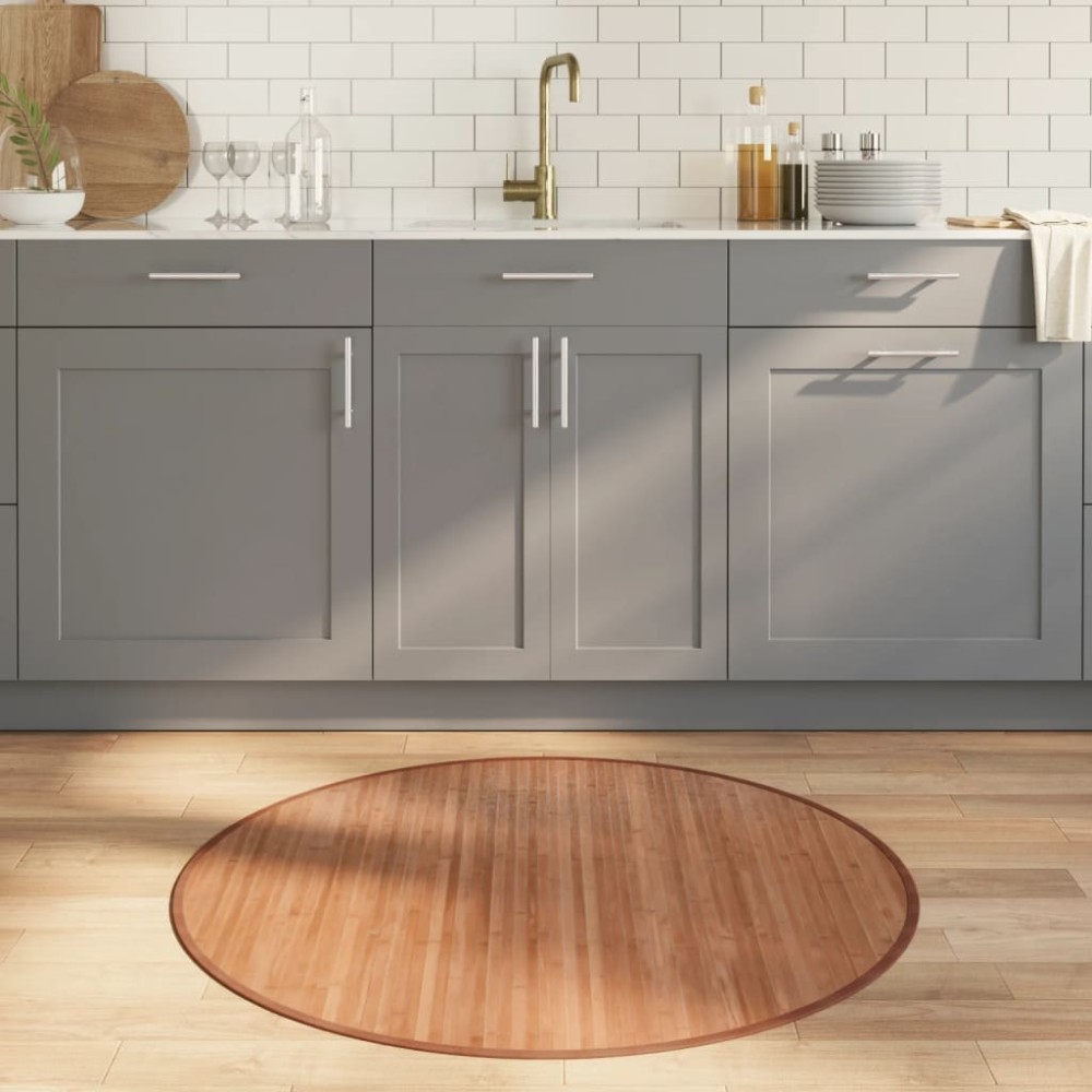 vidaXL Covor rotund, natural, 100 cm, bambus