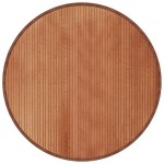 vidaXL Covor rotund, maro, 100 cm, bambus