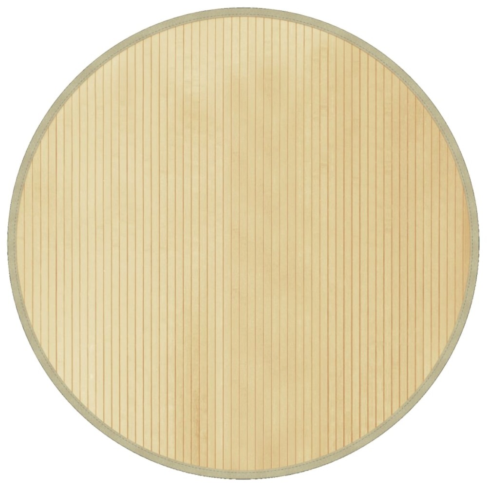 vidaXL Covor rotund, natural deschis, 100 cm, bambus