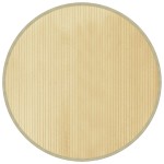 vidaXL Covor rotund, natural deschis, 100 cm, bambus