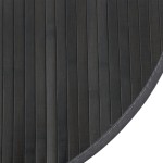 vidaXL Covor rotund, gri, 100 cm, bambus