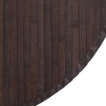 vidaXL Covor rotund, maro închis, 100 cm, bambus vidaXL Covor rotund, maro închis, 100 cm, bambus