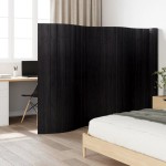 vidaXL Paravan de cameră, negru, 165x800 cm, bambus vidaXL Paravan de cameră, negru, 165x800 cm, bambus