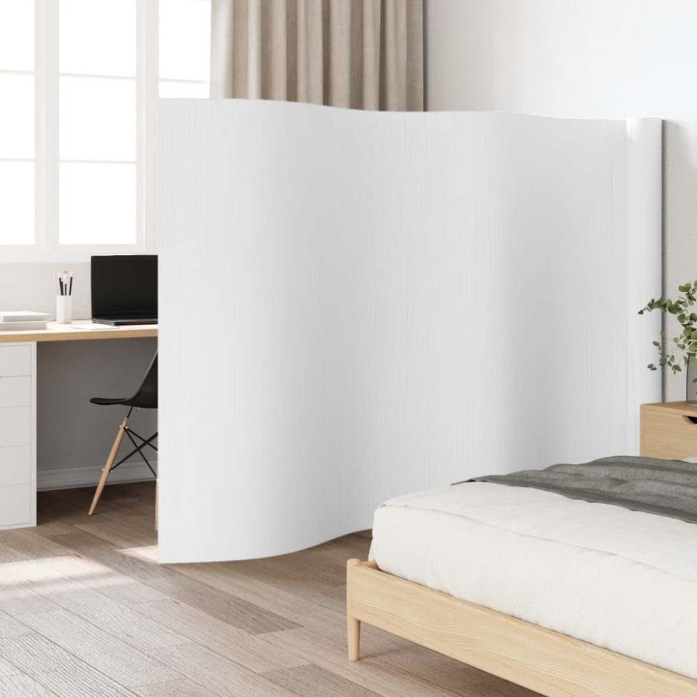 vidaXL Paravan de cameră, alb, 165x800 cm , bambus