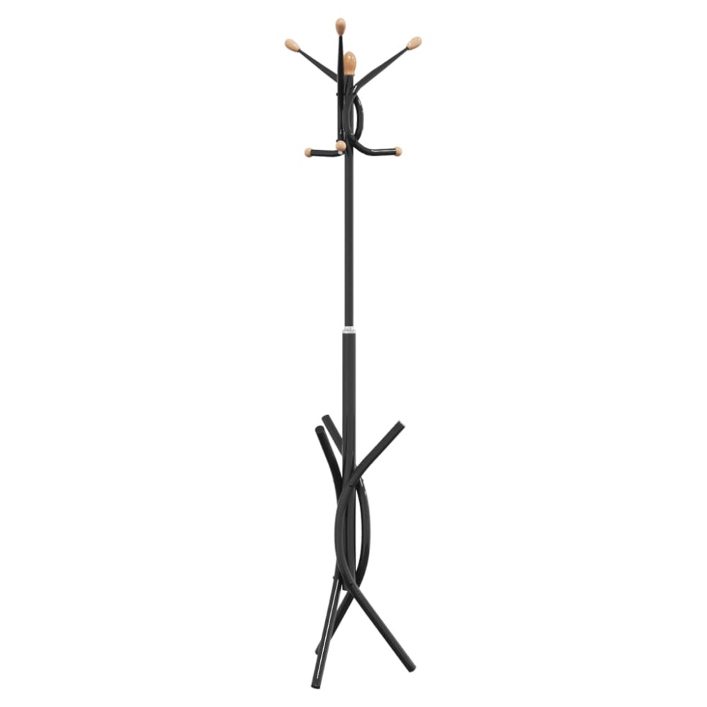vidaXL Cuier de haine, negru, 176 cm, fier vopsit electrostatic