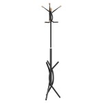 vidaXL Cuier de haine, negru, 176 cm, fier vopsit electrostatic vidaXL Cuier de haine, negru, 176 cm, fier vopsit electrostatic