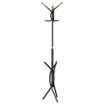 vidaXL Cuier de haine, negru, 176 cm, fier vopsit electrostatic vidaXL Cuier de haine, negru, 176 cm, fier vopsit electrostatic