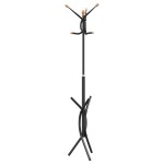 vidaXL Cuier de haine, negru, 176 cm, fier vopsit electrostatic vidaXL Cuier de haine, negru, 176 cm, fier vopsit electrostatic