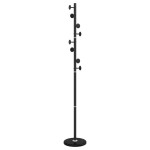 vidaXL Cuier de haine, negru, 176 cm, fier vopsit electrostatic vidaXL Cuier de haine, negru, 176 cm, fier vopsit electrostatic