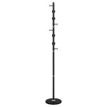 vidaXL Cuier de haine, negru, 176 cm, fier vopsit electrostatic vidaXL Cuier de haine, negru, 176 cm, fier vopsit electrostatic