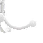 vidaXL Cuier cu suport umbrelă, alb, 180 cm, fier vopsit electrostatic