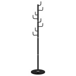 vidaXL Cuier de haine, negru, 183 cm, fier vopsit electrostatic