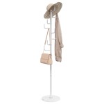 vidaXL Cuier de haine, alb, 183 cm, fier vopsit electrostatic vidaXL Cuier de haine, alb, 183 cm, fier vopsit electrostatic