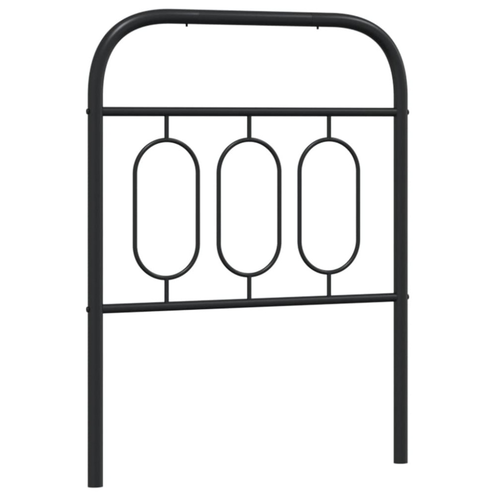 vidaXL Tăblie de pat metalică, negru, 75 cm