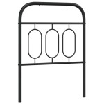 vidaXL Tăblie de pat metalică, negru, 75 cm