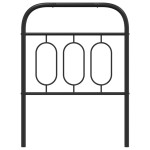 vidaXL Tăblie de pat metalică, negru, 75 cm