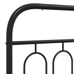 vidaXL Tăblie de pat metalică, negru, 80 cm