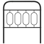 vidaXL Tăblie de pat metalică, negru, 90 cm