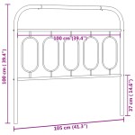 vidaXL Tăblie de pat metalică, negru, 100 cm vidaXL Tăblie de pat metalică, negru, 100 cm