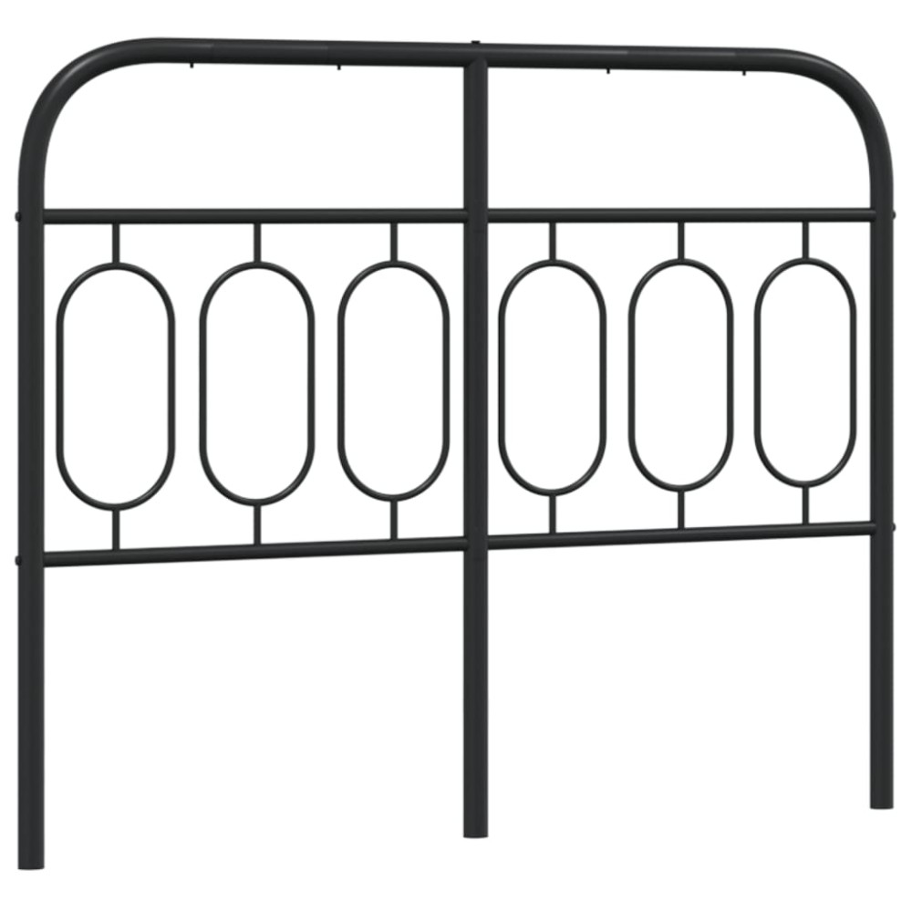 vidaXL Tăblie de pat metalică, negru, 120 cm