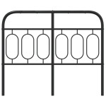 vidaXL Tăblie de pat metalică, negru, 120 cm vidaXL Tăblie de pat metalică, negru, 120 cm