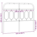 vidaXL Tăblie de pat metalică, negru, 120 cm vidaXL Tăblie de pat metalică, negru, 120 cm