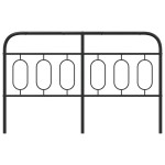 vidaXL Tăblie de pat metalică, negru, 137 cm vidaXL Tăblie de pat metalică, negru, 137 cm