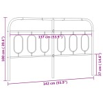vidaXL Tăblie de pat metalică, negru, 137 cm vidaXL Tăblie de pat metalică, negru, 137 cm