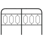vidaXL Tăblie de pat metalică, negru, 150 cm