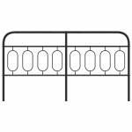 vidaXL Tăblie de pat metalică, negru, 160 cm vidaXL Tăblie de pat metalică, negru, 160 cm