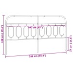 vidaXL Tăblie de pat metalică, negru, 160 cm vidaXL Tăblie de pat metalică, negru, 160 cm