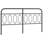 vidaXL Tăblie de pat metalică, negru, 183 cm