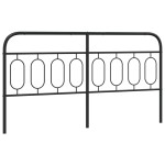 vidaXL Tăblie de pat metalică, negru, 193 cm vidaXL Tăblie de pat metalică, negru, 193 cm